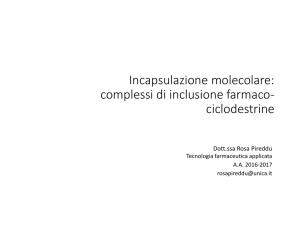 Incapsulazione molecolare: complessi di inclusione farmaco