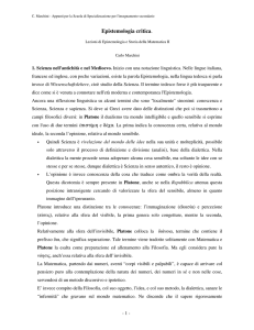 Epistemologia critica. - Università degli Studi di Parma