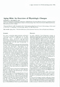 Aging Skin: An Overview of Physiologic Changes