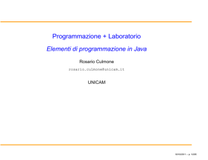 Linguaggio - UniCam - Computer Science Division