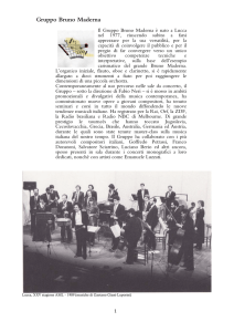 Gruppo Bruno Maderna - "Amici della Musica" Viareggio