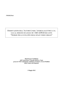 Memoria 170/2012/I/eel - Autorità per l`energia elettrica e il gas