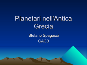 Incontro con l`Archeoastronomia: Planetari nell`Antica Grecia