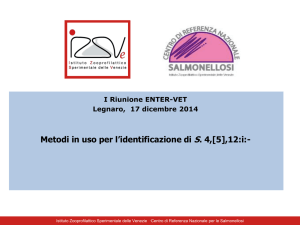 Diapositiva 1 - Istituto Zooprofilattico Sperimentale delle Venezie