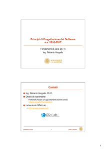 Fondamenti di Java - Facolta di Ingegneria