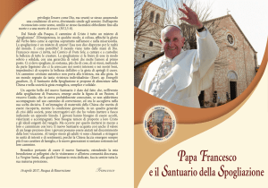 Papa Francesco e il Santuario della Spogliazione