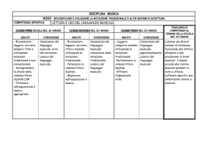 DISCIPLINA MUSICA LETTURA E USO DEL LINGUAGGIO