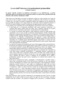 Le ere dell`Universo