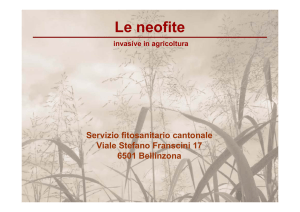 Le Neofite, invasive in agricoltura