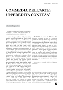 commedia dell`arte: un`eredità contesa