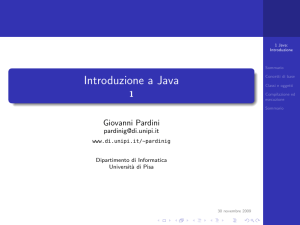 Java 1 - Dipartimento di Informatica