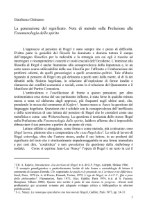 G. Dalmasso, Hegel e la generazione del significato