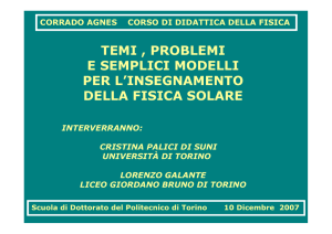 temi , problemi e semplici modelli per l