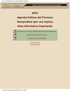AIFA - Ketoprofene per Uso Topico 07/04/2011 (Livello 2)