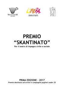 Premio Skantinato – Per il Teatro di Impegno Civile e Sociale