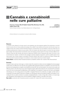 Cannabis e cannabinoidi nelle cure palliative