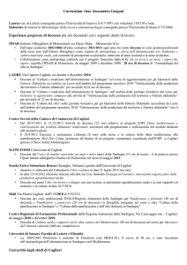 Curriculum vitae Alessandra Guigoni Esperienze pregresse di