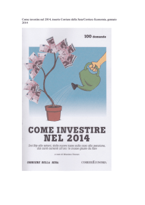 Come investire nel 2014, inserto Corriere della