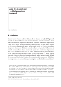 L`uso del gerundio con i verbi di percezione gardenesi