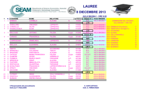 18 dicembre 2013 aula magna i ore 9.00