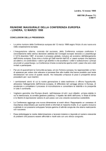 riunione inaugurale della conferenza europea - londra