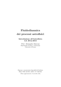 Fluidodinamica dei processi astrofisici