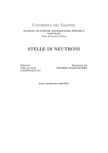 stelle di neutroni - Università del Salento