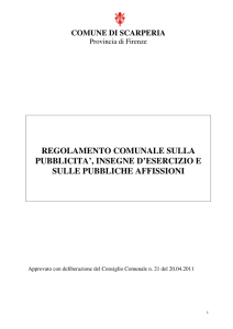 Regolamento pubblicità