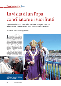 La visita di un Papa conciliatore e i suoi frutti