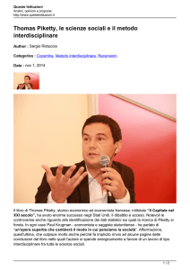 Thomas Piketty, le scienze sociali e il metodo