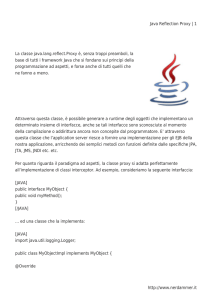 Java Reflection Proxy | 1 http://www.nerdammer.it La classe java