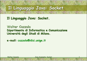 Il Linguaggio Java: Socket