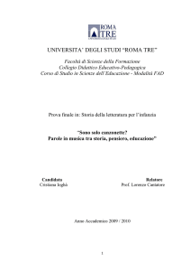 Tesi completa - Istituto Comprensivo Piazza De Cupis