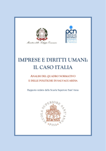 Rapporto “Imprese e Diritti Umani in Italia” - PCN Italia