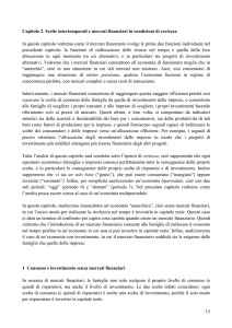 15 Capitolo 2. Scelte intertemporali e mercati