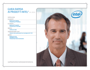 GUIDA RAPIDA AI PRODOTTI INTEL® H1 2010