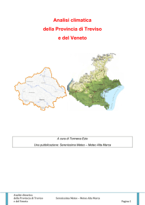 Analisi climatica della Provincia di Treviso