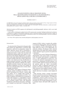 SALVI D. - Analisi statistica delle sequenze di DNA nella