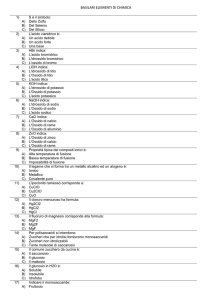 BASILARI ELEMENTI DI CHIMICA - Sindacato Nazionale Forestale