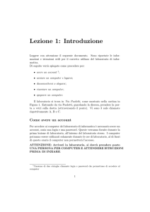 Manuale d`uso Laboratorio Informatico