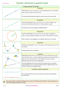 Postulati e definizioni di geometria piana