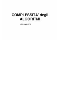 COMPLESSITA` degli ALGORITMI