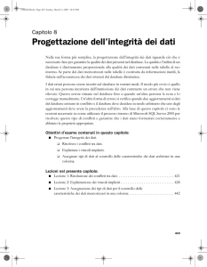 Progettazione dell`integrità dei dati