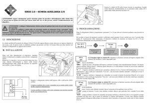 manuale istruzioni scheda ausiliaria i/o