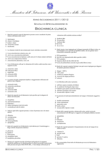 Biochimica clinica - Gli studenti dell`università di Chieti