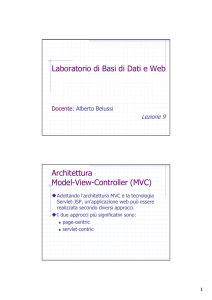 Laboratorio di Basi di Dati e Web abo aoodadab Architettura Model
