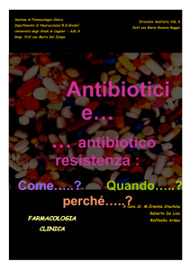 antibiotici………. - Servizio di informazione sul farmaco