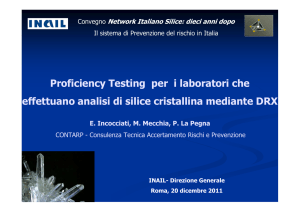 Proficiency Testing per i laboratori che effettuano analisi di silice