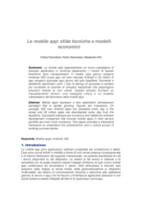 Le mobile app: sfide tecniche e modelli economici