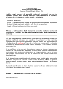 Ministero della Sanità Decreto ministeriale 21.11.2002